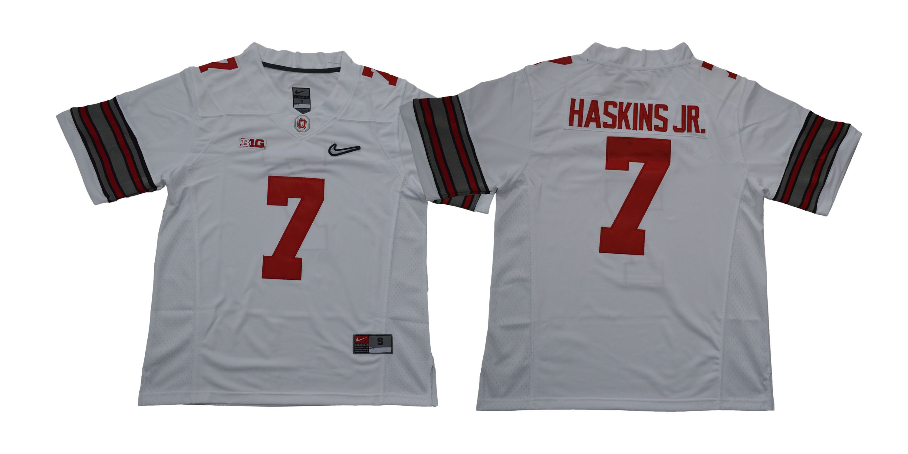 Men Ohio State Buckeyes #7 Haskins jr Diamond White Nike NCAA Jerseys